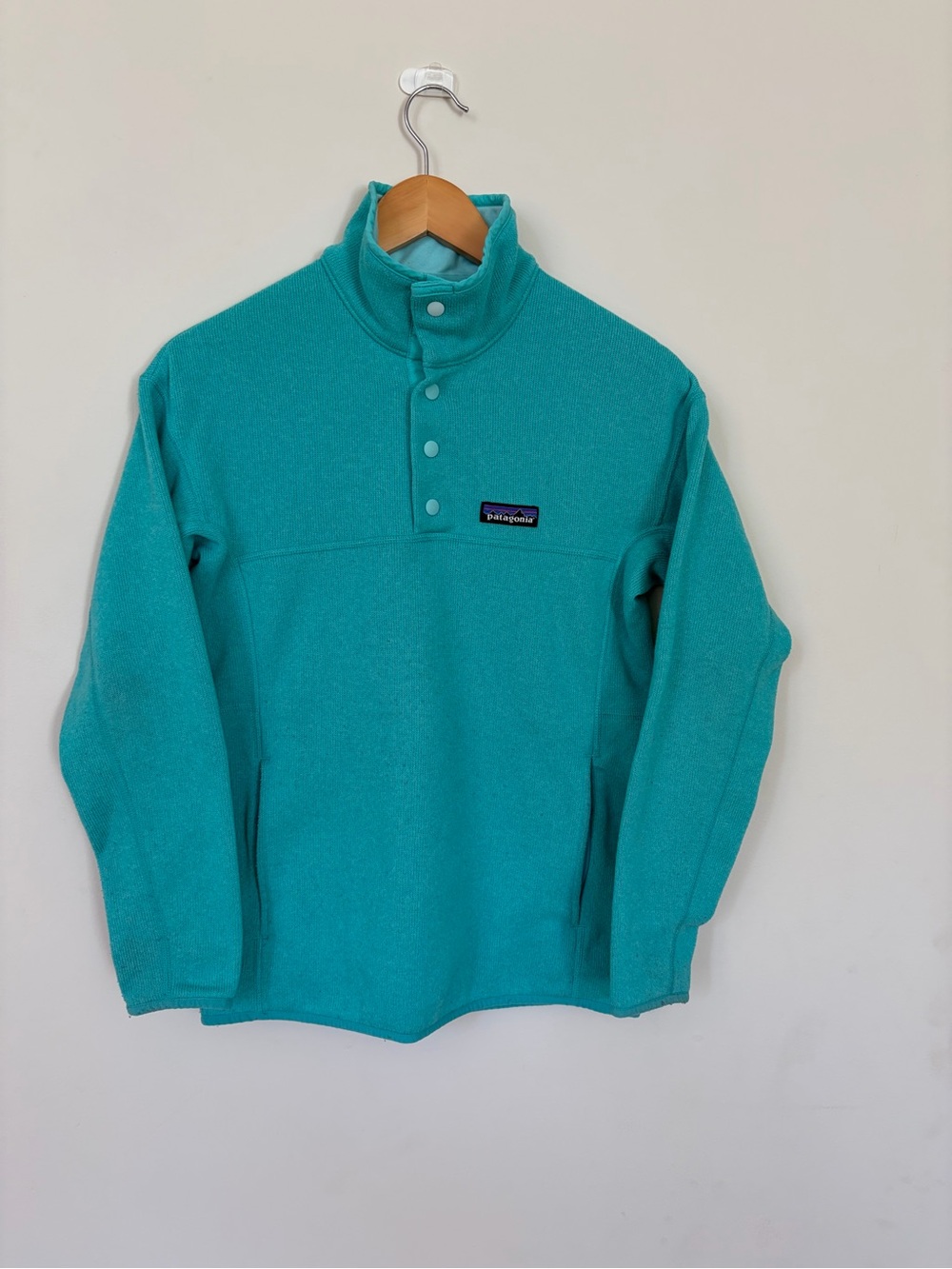 Patagonia Women’s Teal Zip-Up Fleece Pullover